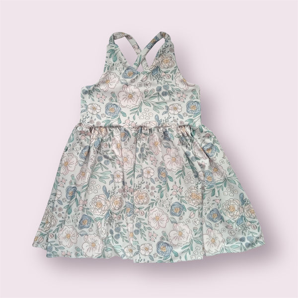 Blue floral Poppy peplum