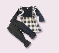 Black Plaid Set